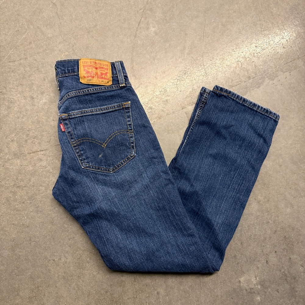 Levis 559 Relaxed Straight Jeans Mens 30x32 Medium Wash Blue Denim 559-0211